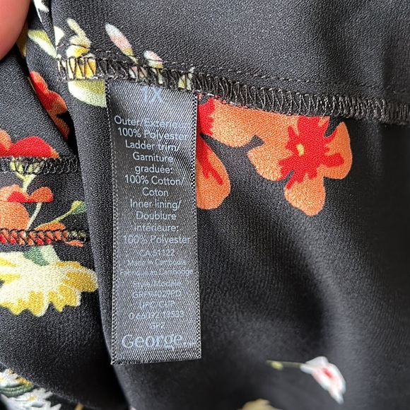 ✨ 3 for $35 ✨ George Black Floral Print Dress - Picture 9 of 12